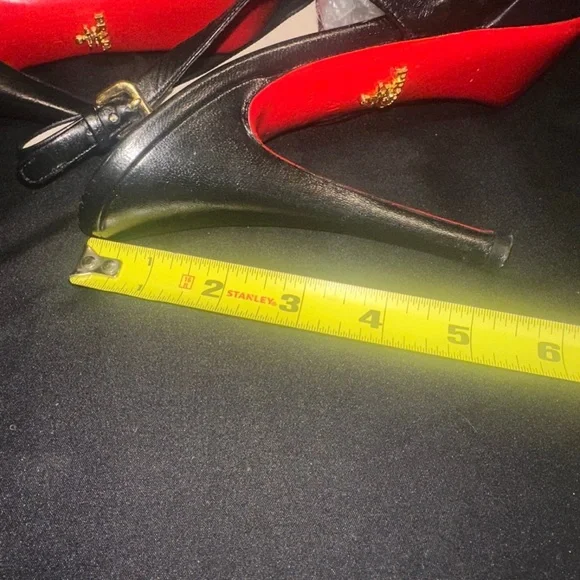 Prada Black and Red Slingback Heels - Picture 9 of 9